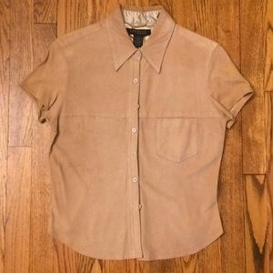 100% Leather/nubuck top